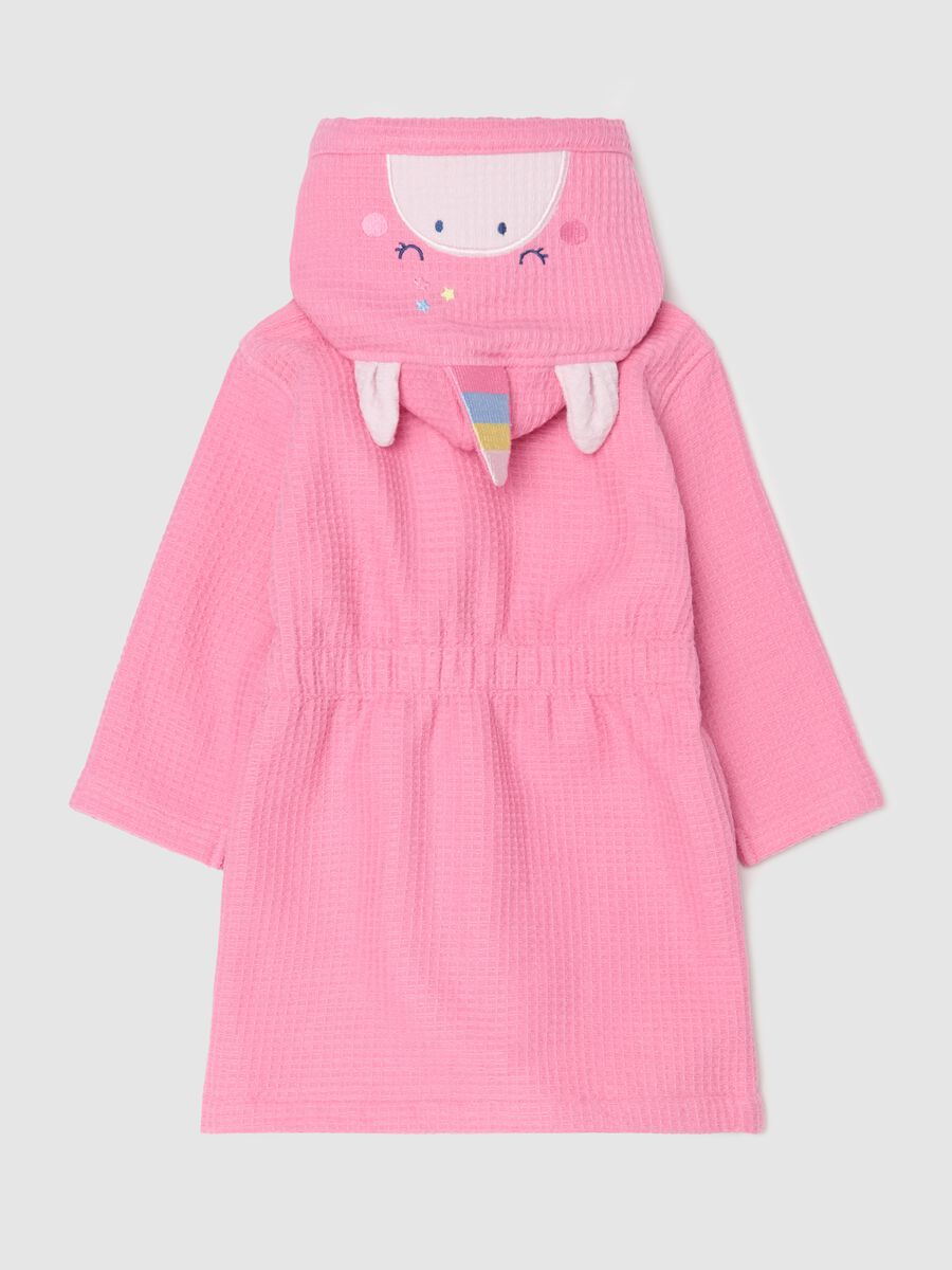 Unicorn bathrobe with waffle weave_1