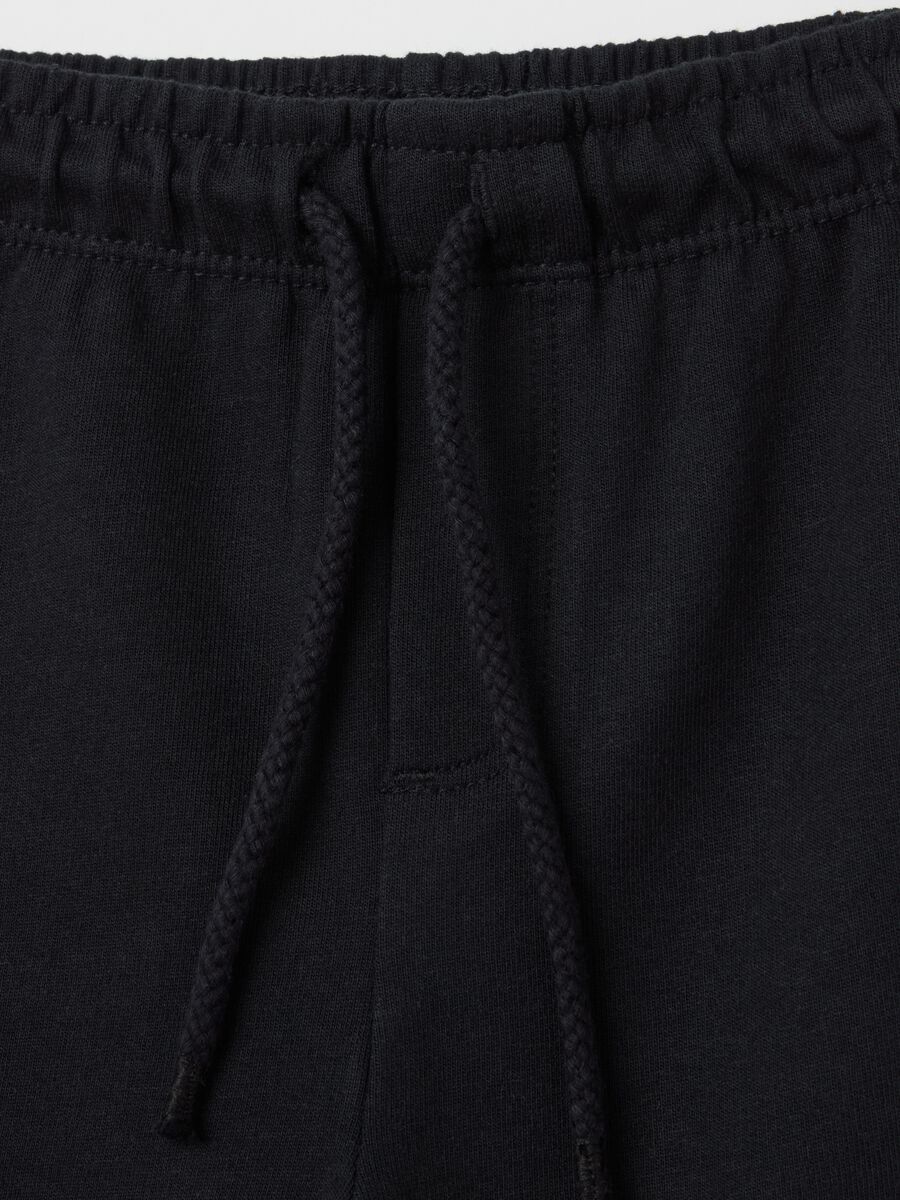 Bermuda shorts in French terry with drawstring_2