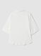 White regular-fit blouse with wide sleeves and mandarin collar_6