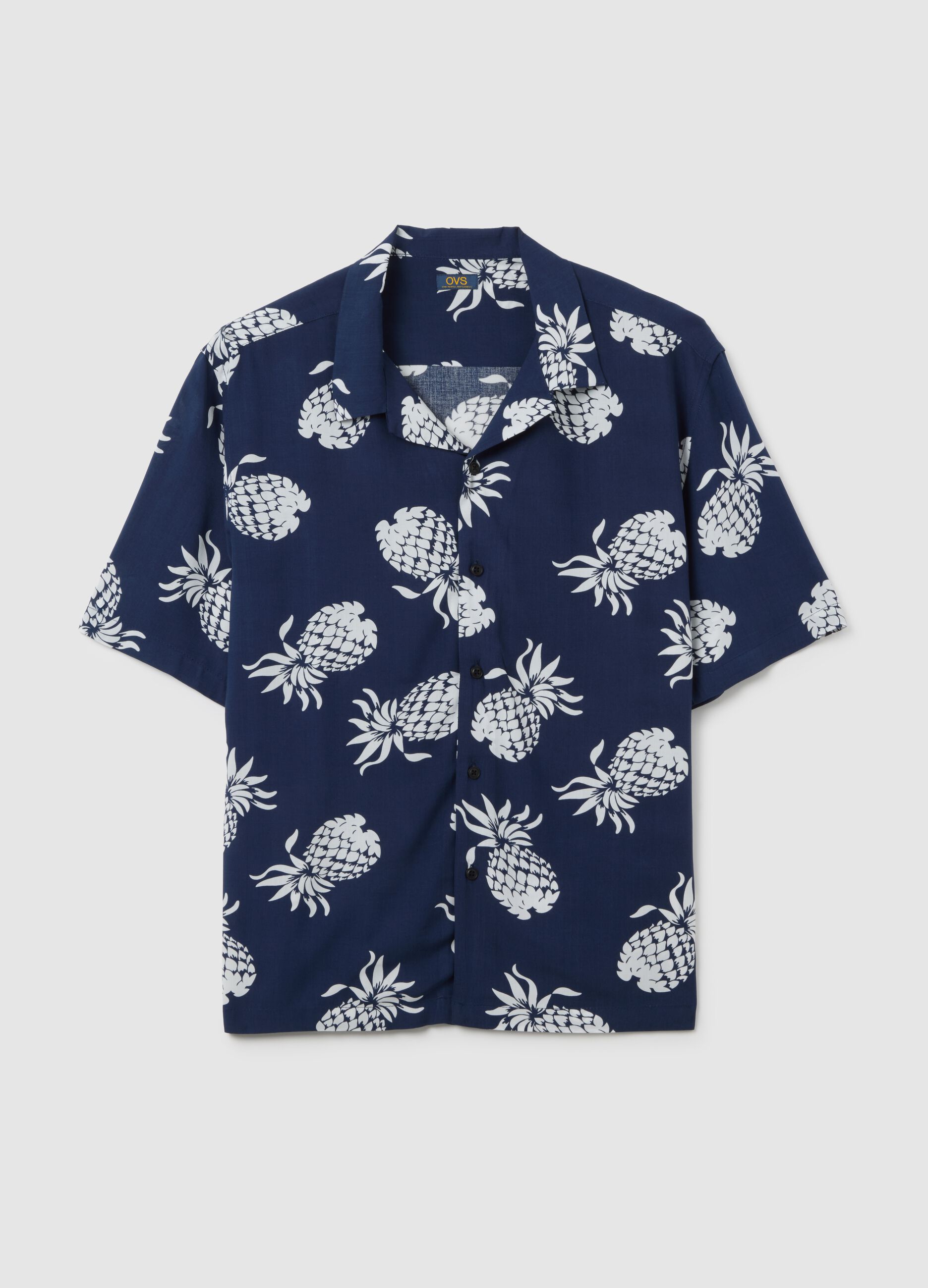 Men's Multicolour Viscose Over Fit Shirt