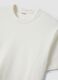 White pure cotton crew-neck T-shirt, relaxed fit_5