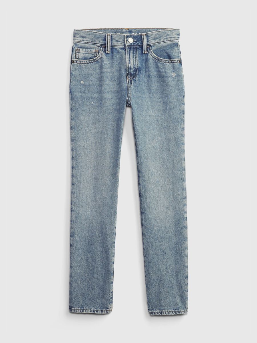 Five-pocket jeans with abrasions_2