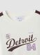 White pure cotton crew-neck T-shirt with Detroit print_1