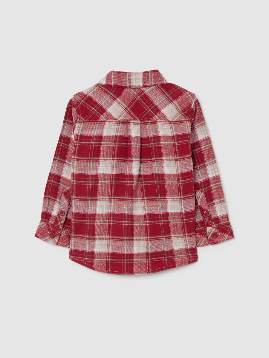 Multicolour plaid cotton shirt for boys, regular fit_1