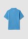 Light blue short-sleeve polo shirt in pure organic cotton for boys_1