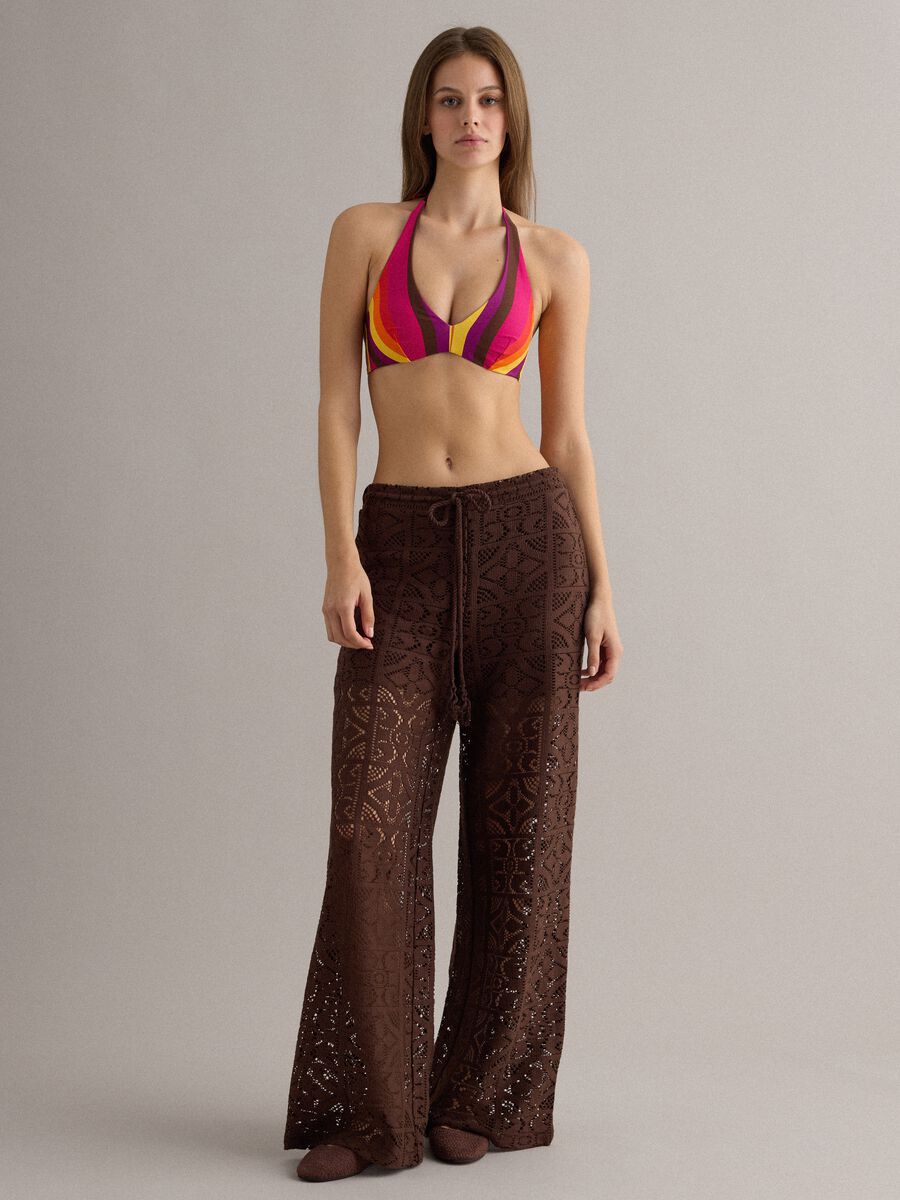 Top bikini multicolor a triangolo in tessuto elasticizzato_1