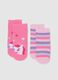 Girls' Multicolor Cotton Stretch Socks_0