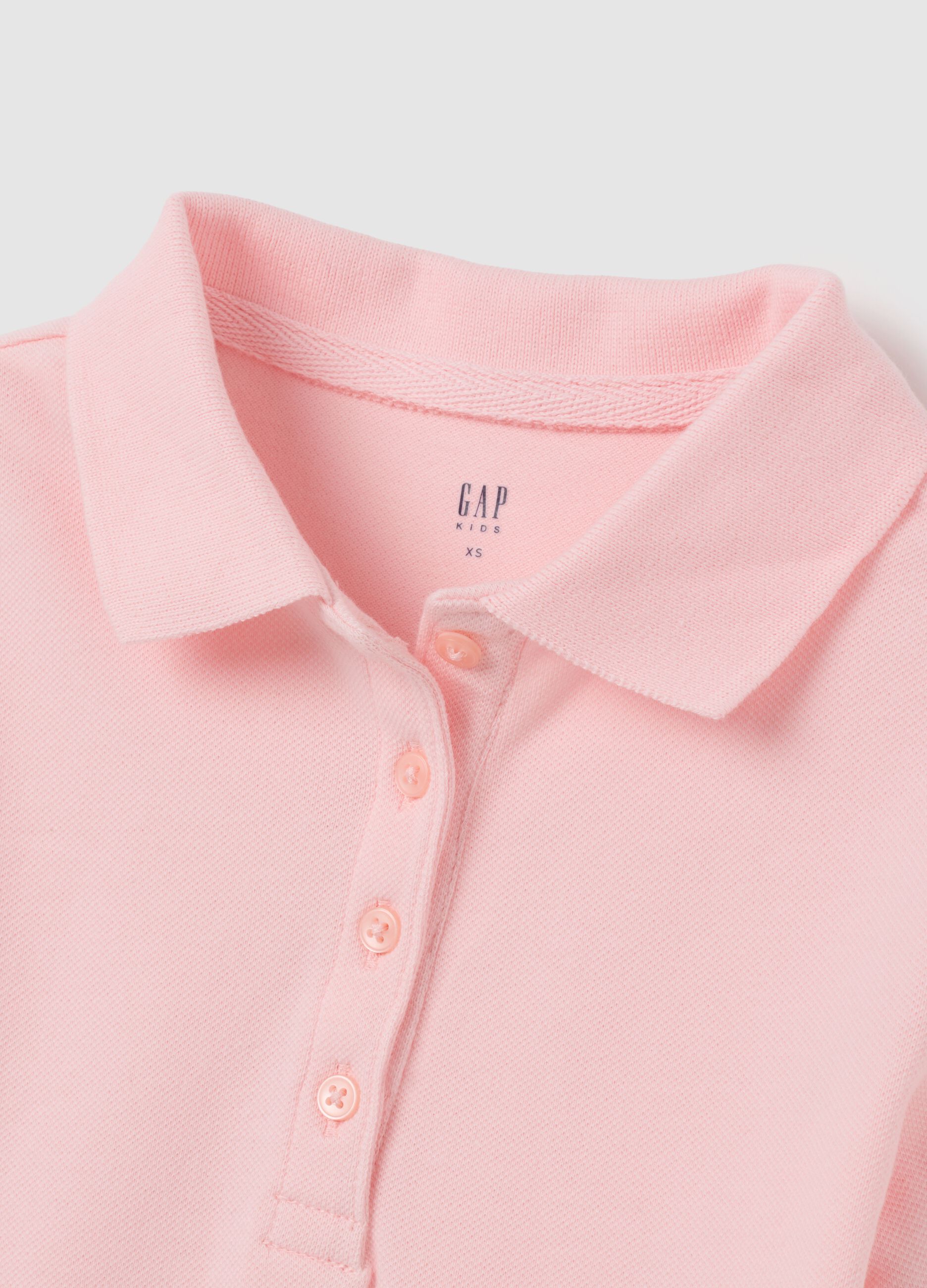 Solid colour pique polo shirt