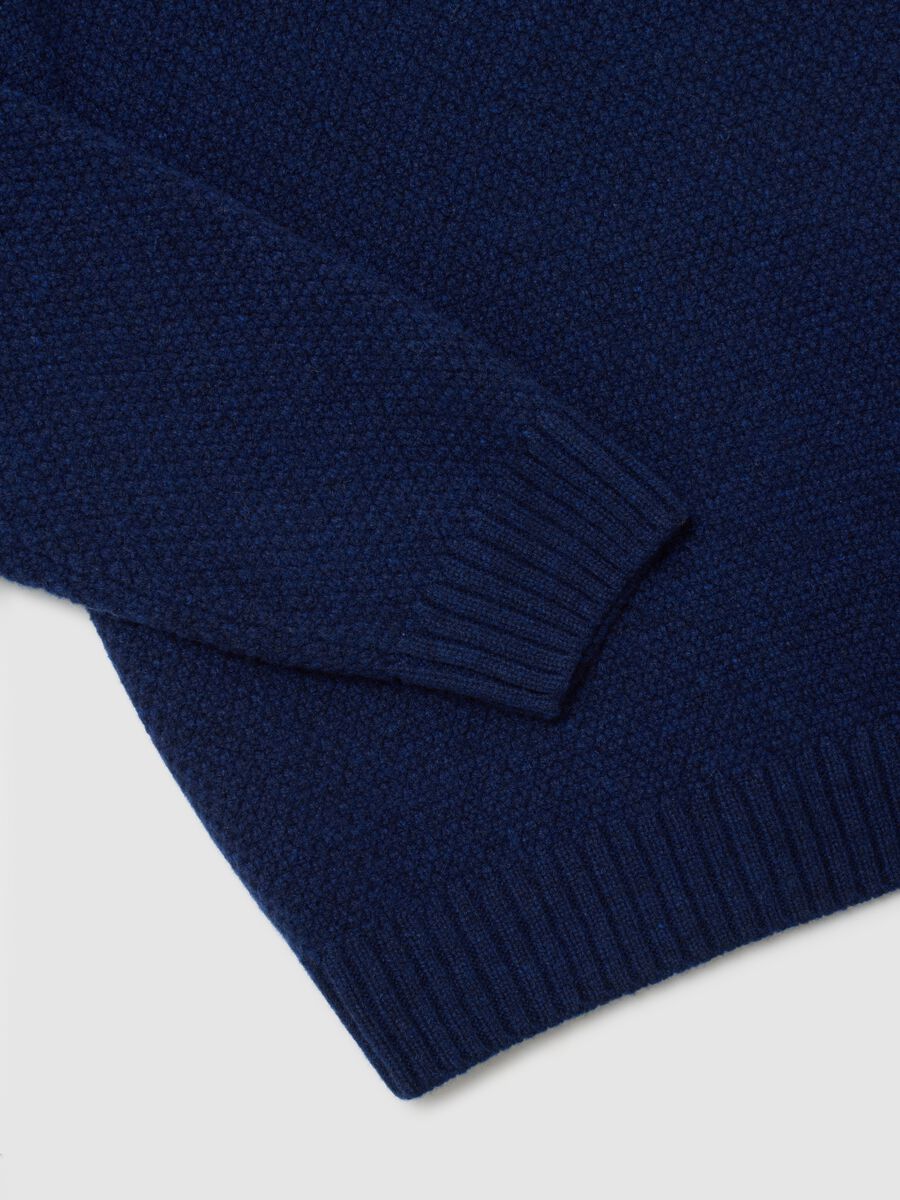 Blue pure wool jumper regular fit_1