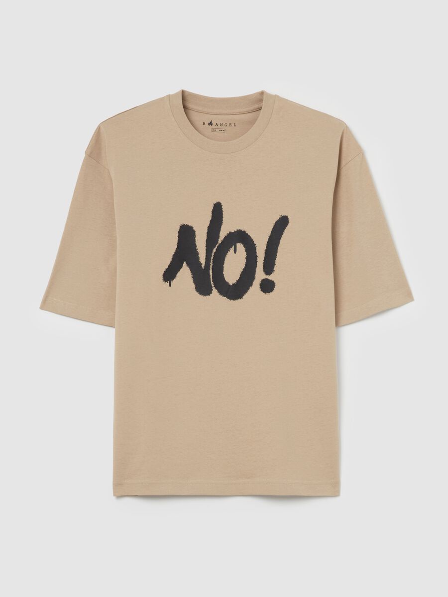 T-shirt con stampa "No!"_4