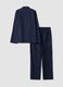 Pigiama blu in puro cotone organico con colletto_6