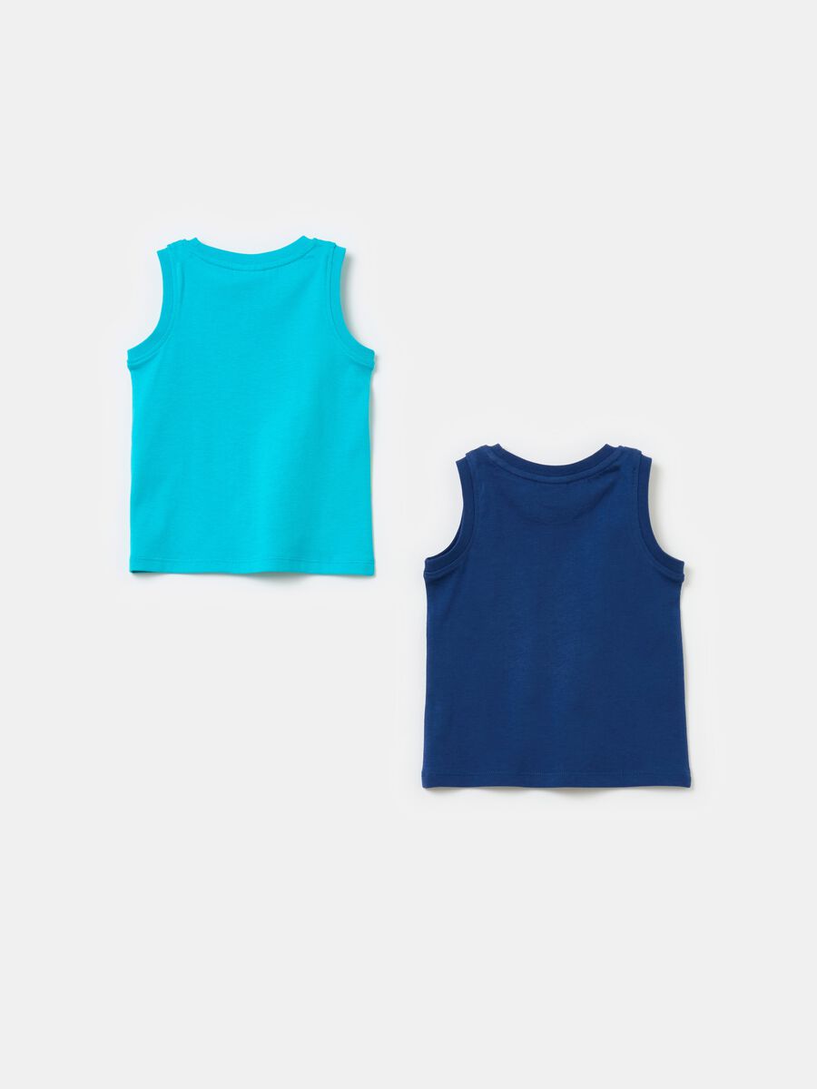 Two-pack cotton vests with print_2