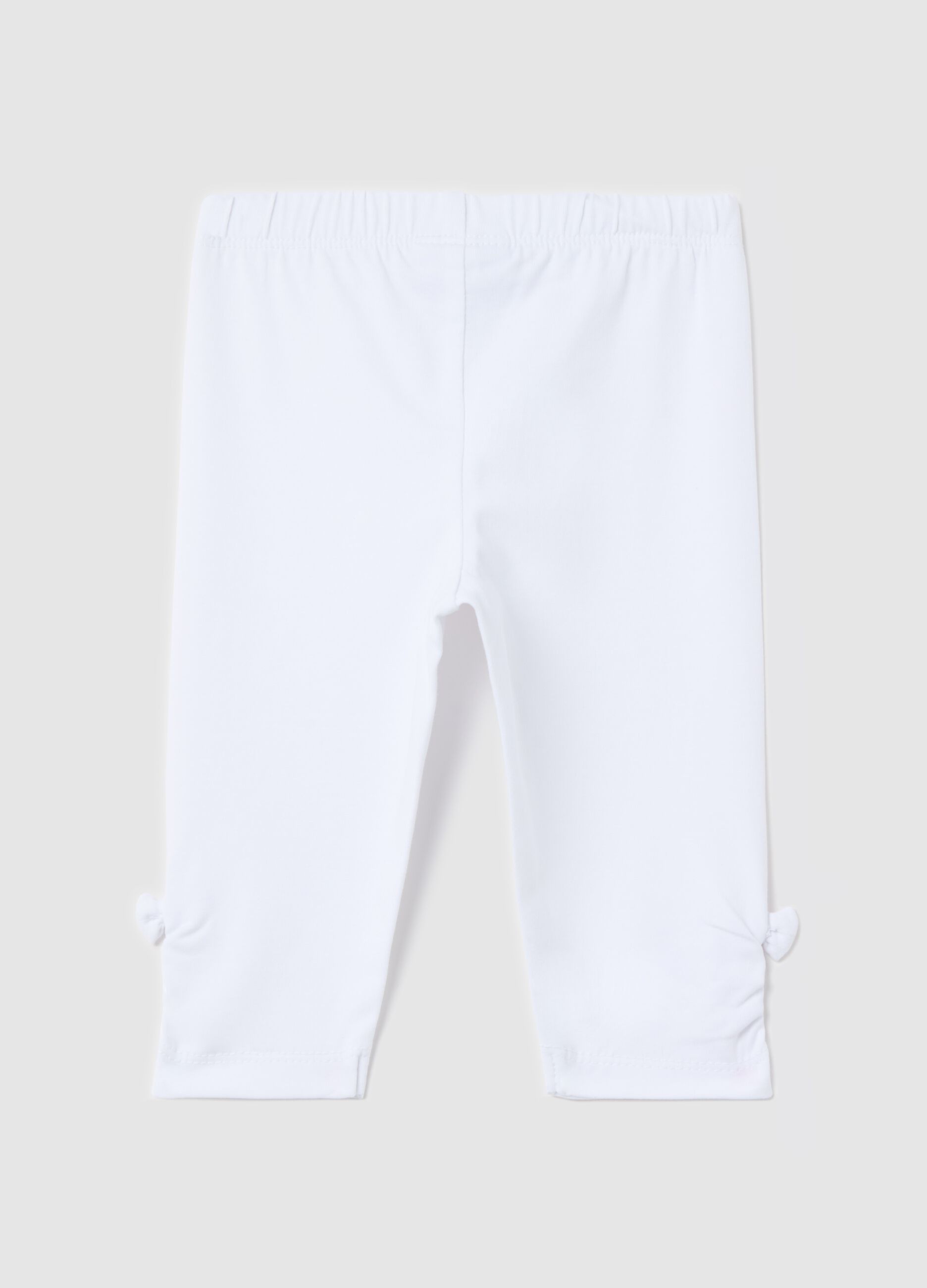 Leggings in stretch cotton with bows