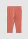 Girls' Pink Stretch Cotton Slim Fit Leggings_1