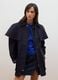Blue pure cotton parka with hood, oversized fit_0