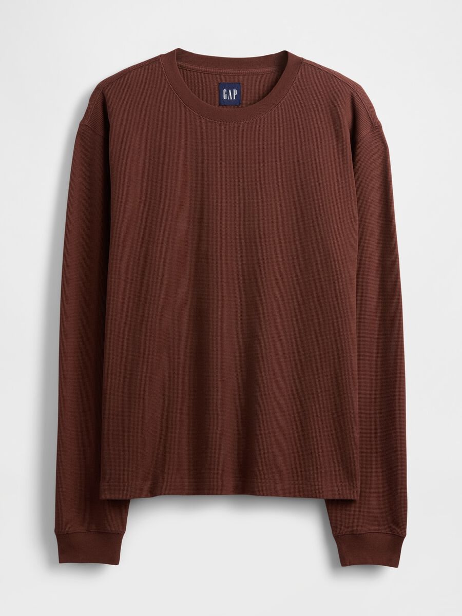 Brown Stretch Long Sleeve Top_3