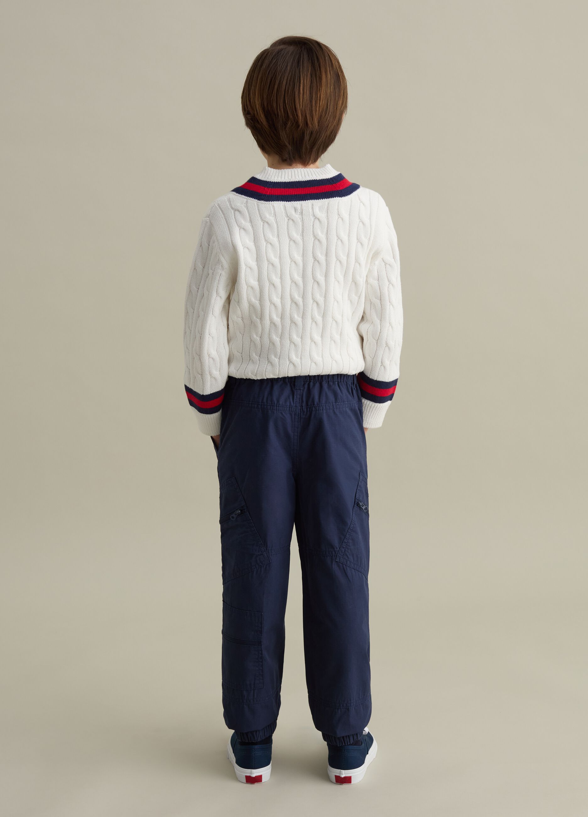 Parachute joggers in cotton canvas