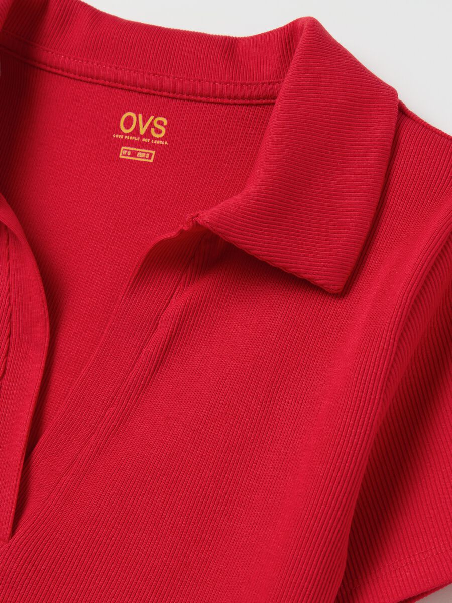 T-shirt with polo neck_5