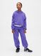 Purple knit trousers for girls_0