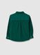Oversized fit green pure cotton children's shirt_4