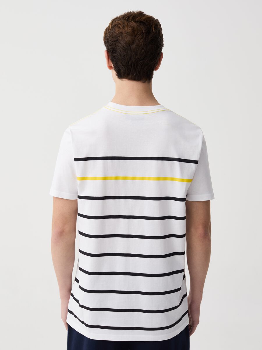 Striped T-shirt with Navigare Sport print_1