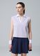 Purple sleeveless ALTAVIA COURT polo in stretch cotton with classic collar_1