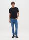 Blue denim cotton skinny jeans_0