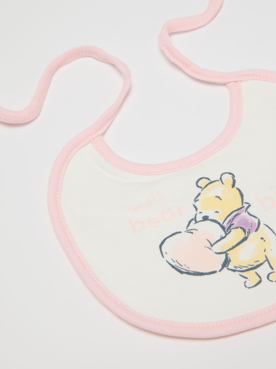 Baby girl's white pure cotton bib set_1