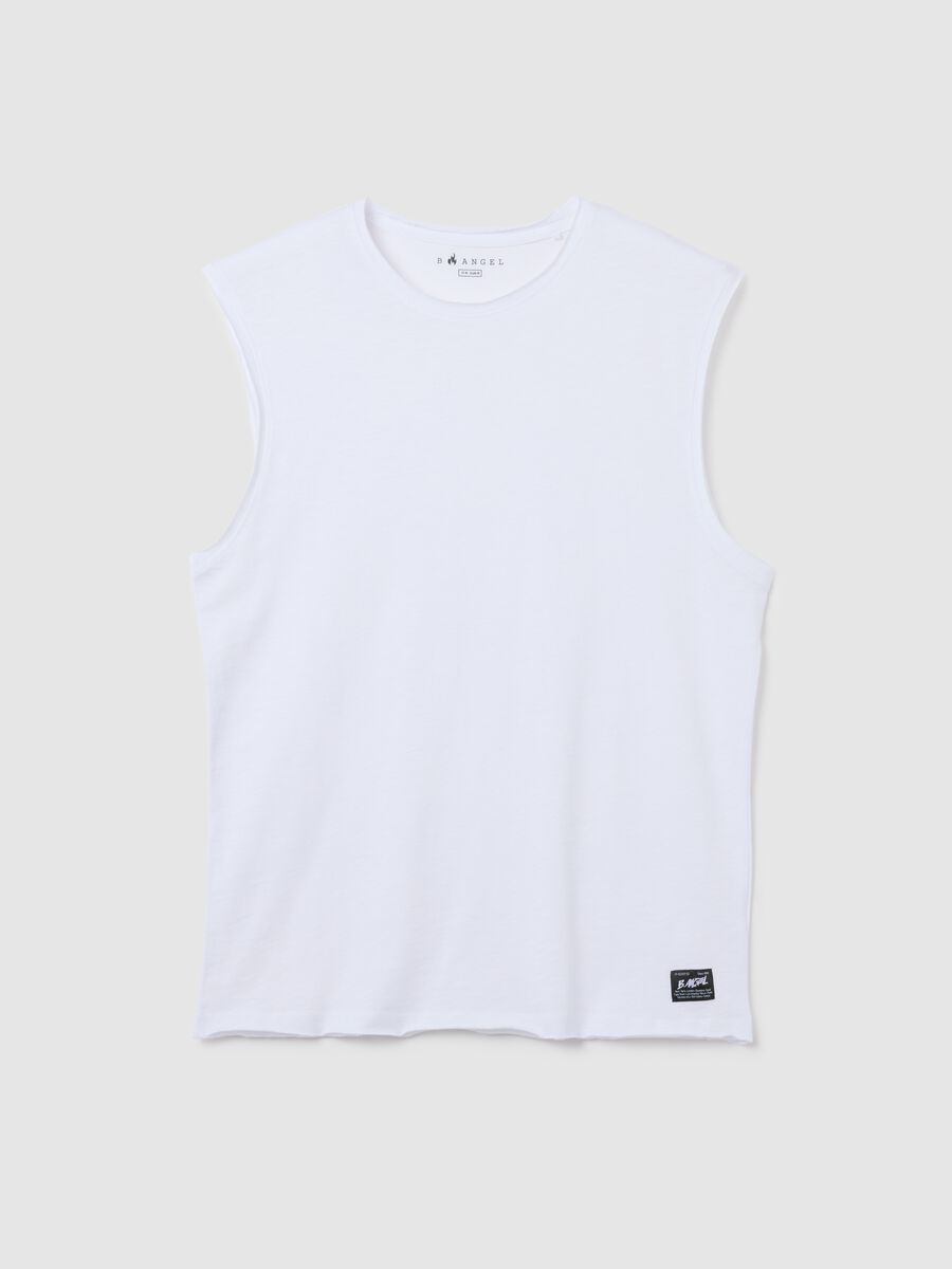 Men's regular fit white pure cotton T-shirt_4