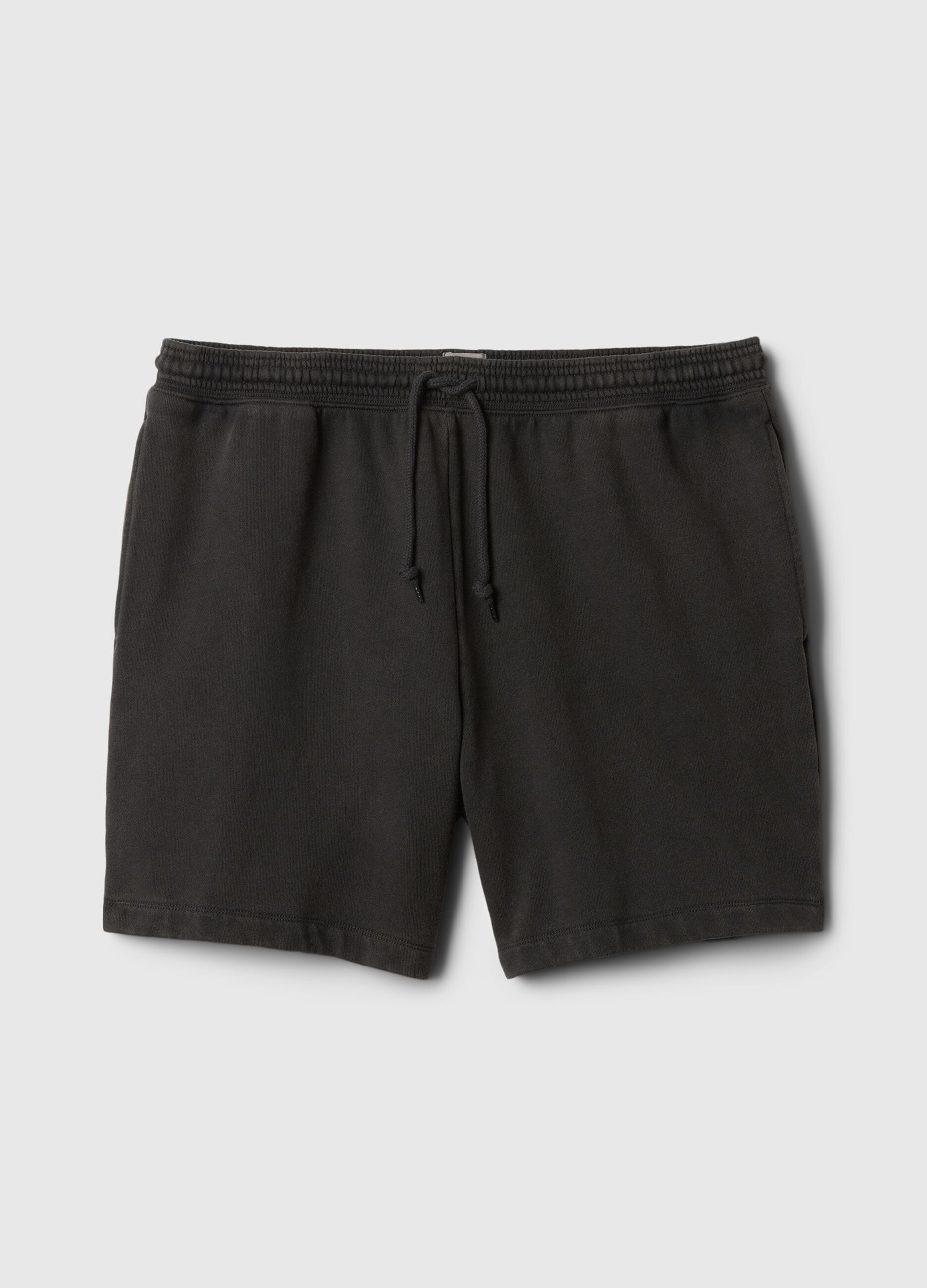 Bermuda joggers in fleece with drawstring