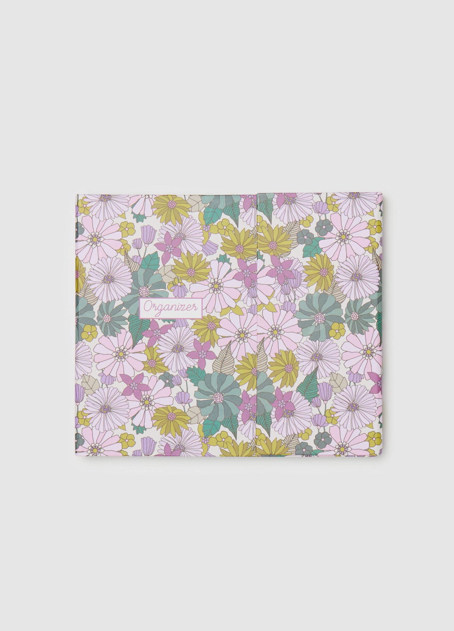 Weekly planner with floral print