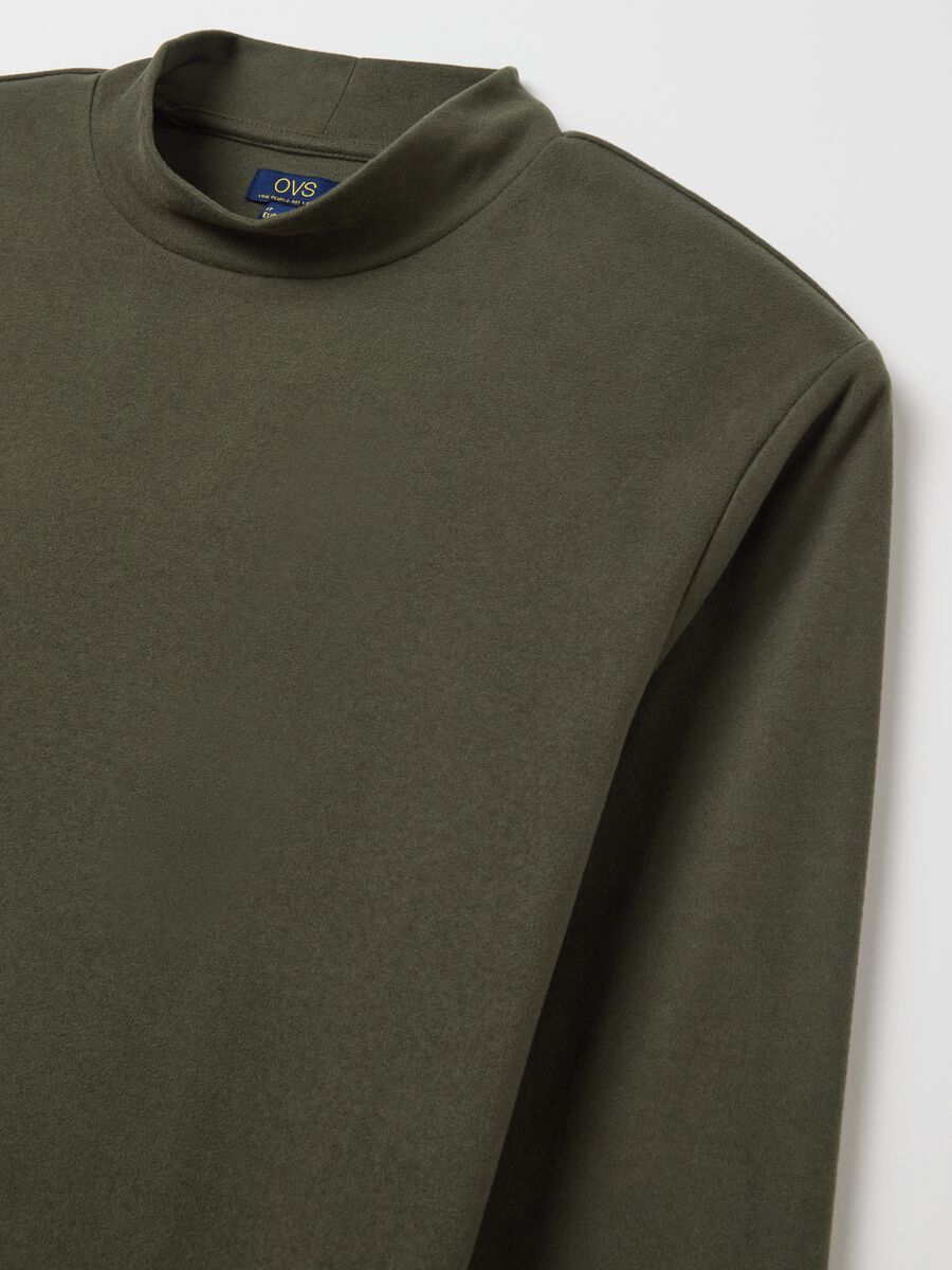 Fleece sweatshirt with mock neck_5