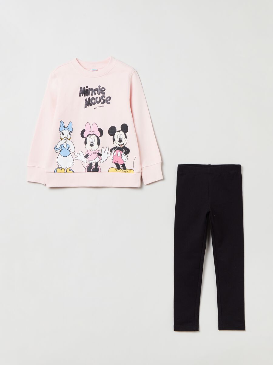 Jogging set in felpa con stampa Minnie_0