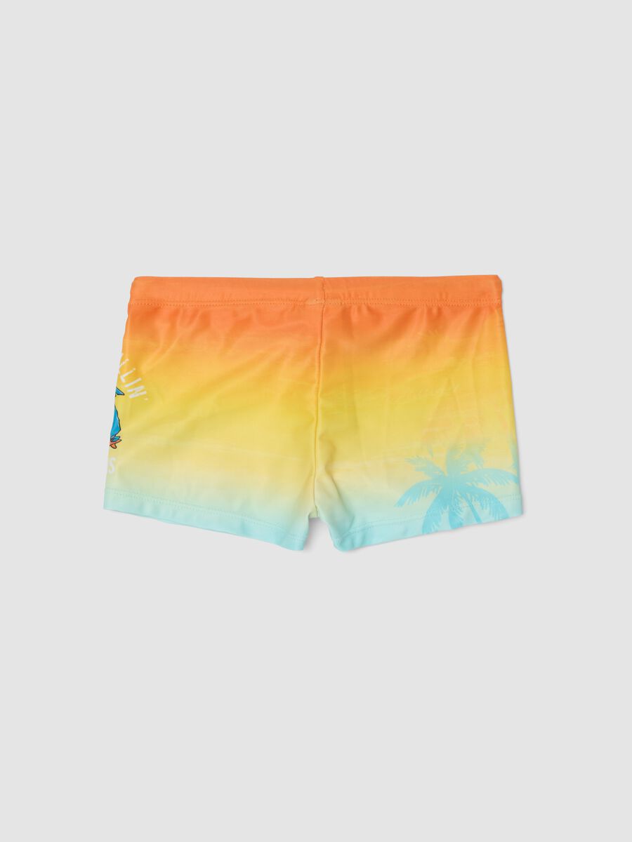 Kids&rsquo; multicolour stretch swim briefs with print_1