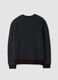 Maglione grigio scuro girocollo in lana e alpaca elasticizzate regular fit_2