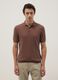 Brown pure cotton polo regular fit_0