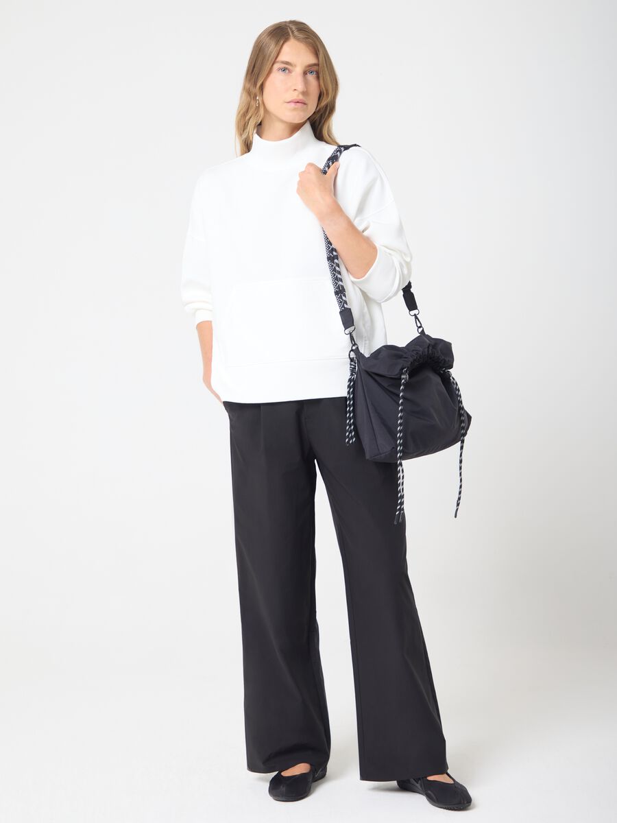 High-neck sweatshirt with contrast fabric pocket ALTAVIA STUDIO_0