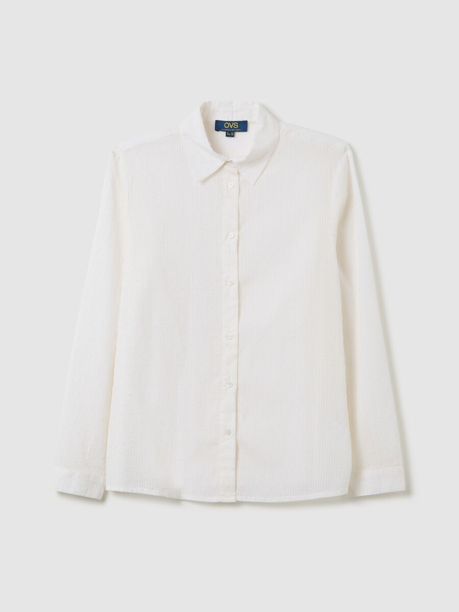 Women’s white shirt in 100% cotton with regular fit_4