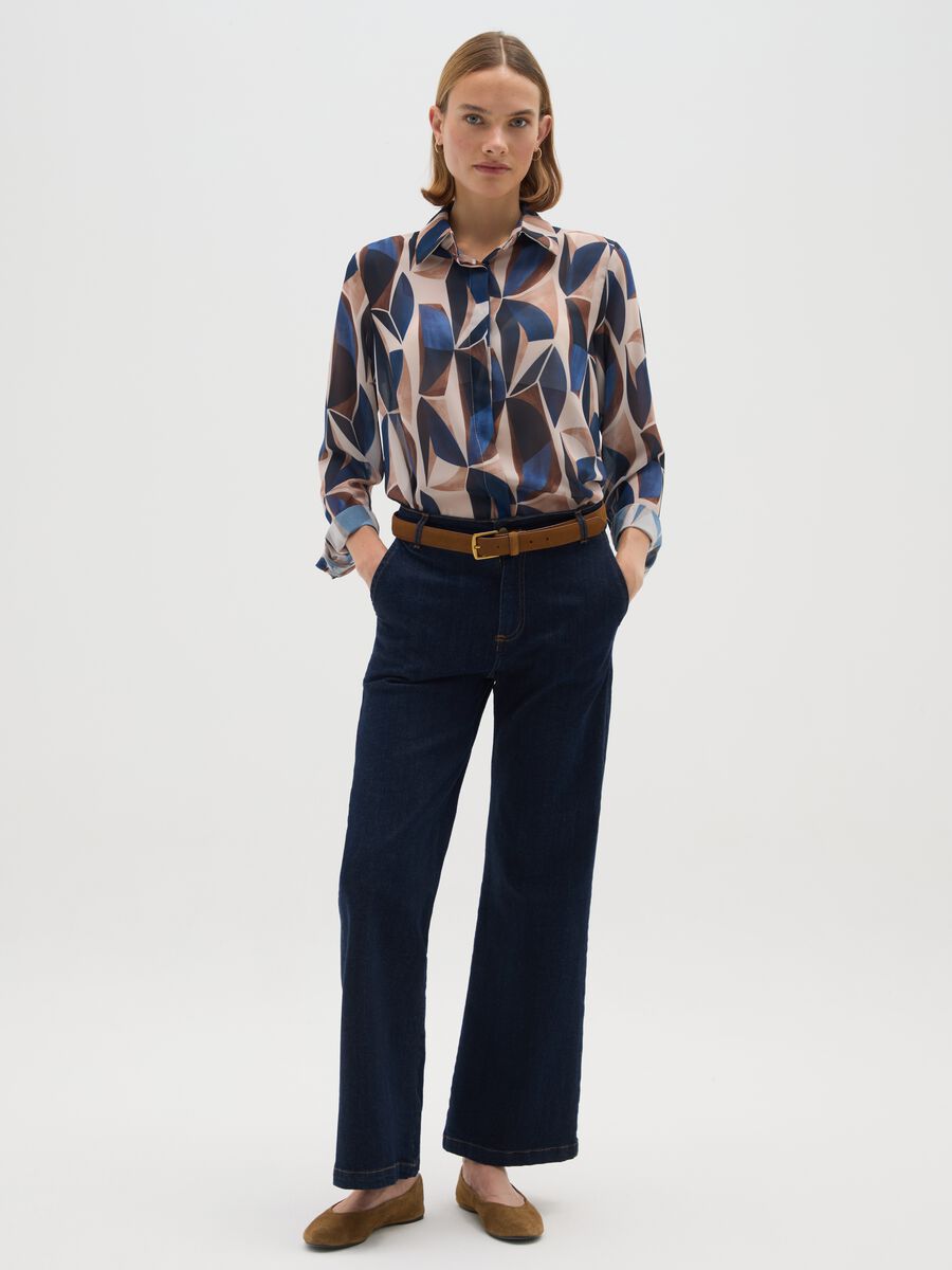 Multicolor regular fit blouse with print_1