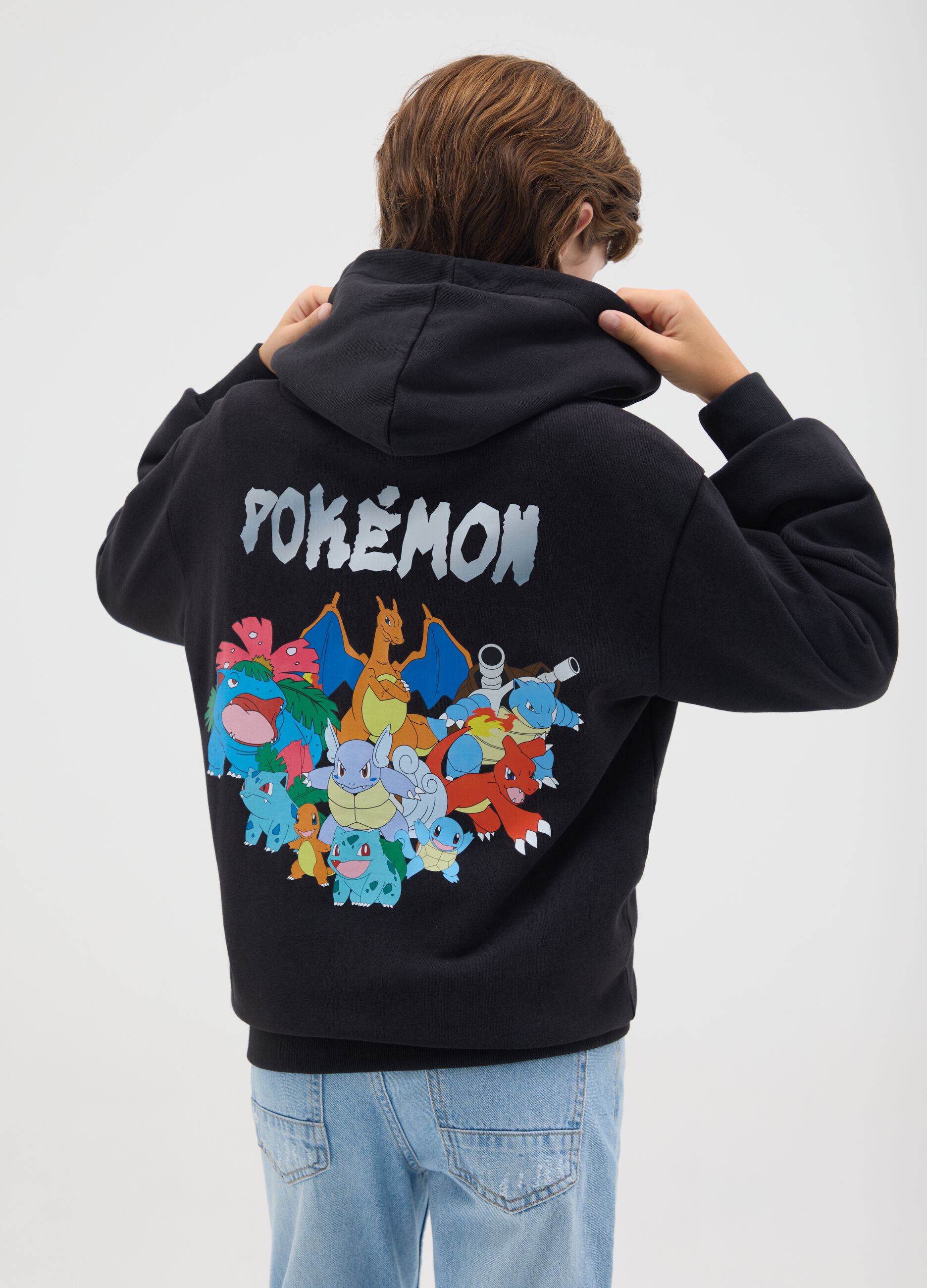 Full-zip con cappuccio e stampa Pokémon 