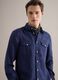 Regular Fit Long-Sleeve Pure Linen Blue Shirt_0