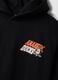 Black cotton-blend hoodie with Anaheim Ducks print_1
