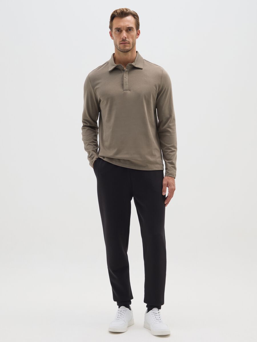 Polo in misto cotone verde regular fit_1