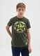 Children's green pure cotton regular fit T-shirt_0