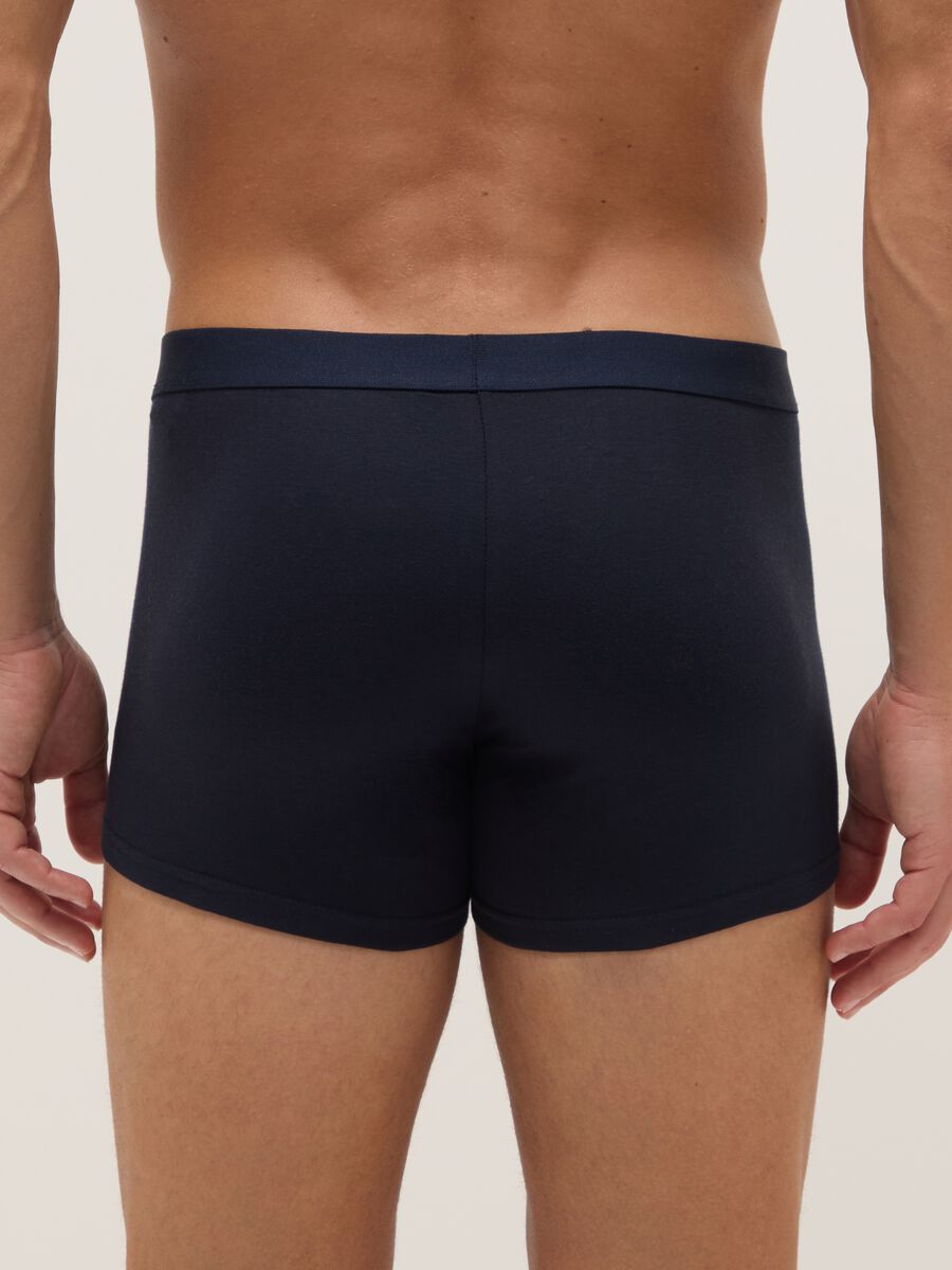 Tripack men's boxer shorts in stretch cotton blue regular fit_2
