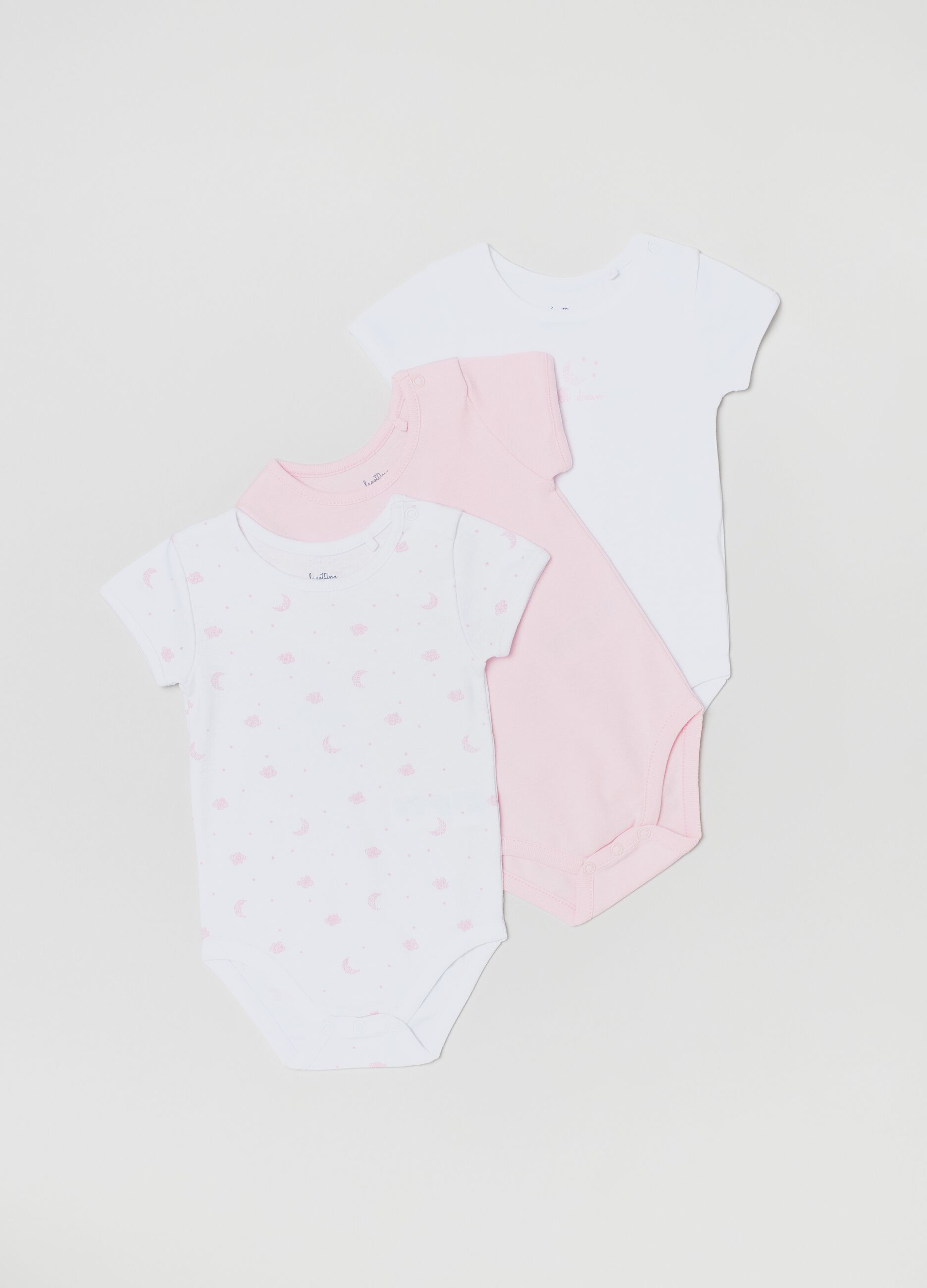 Tripack body in cotone con stampa_0