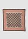 Foulard marrone in misto viscosa e lana a pois_1