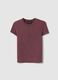 Fitted T-shirt in stretchy purple cotton_4