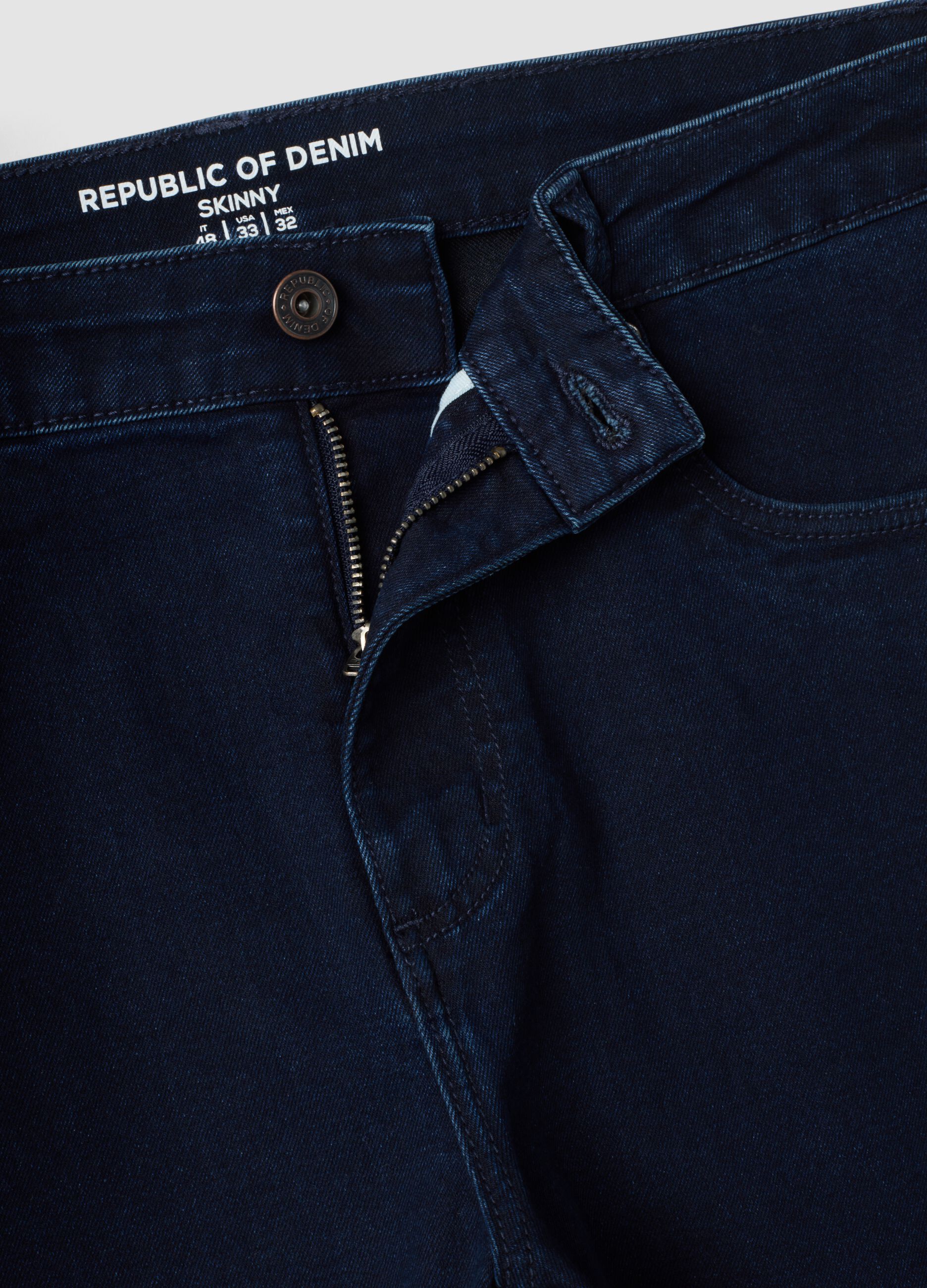 Skinny fit stretch cotton denim jeans