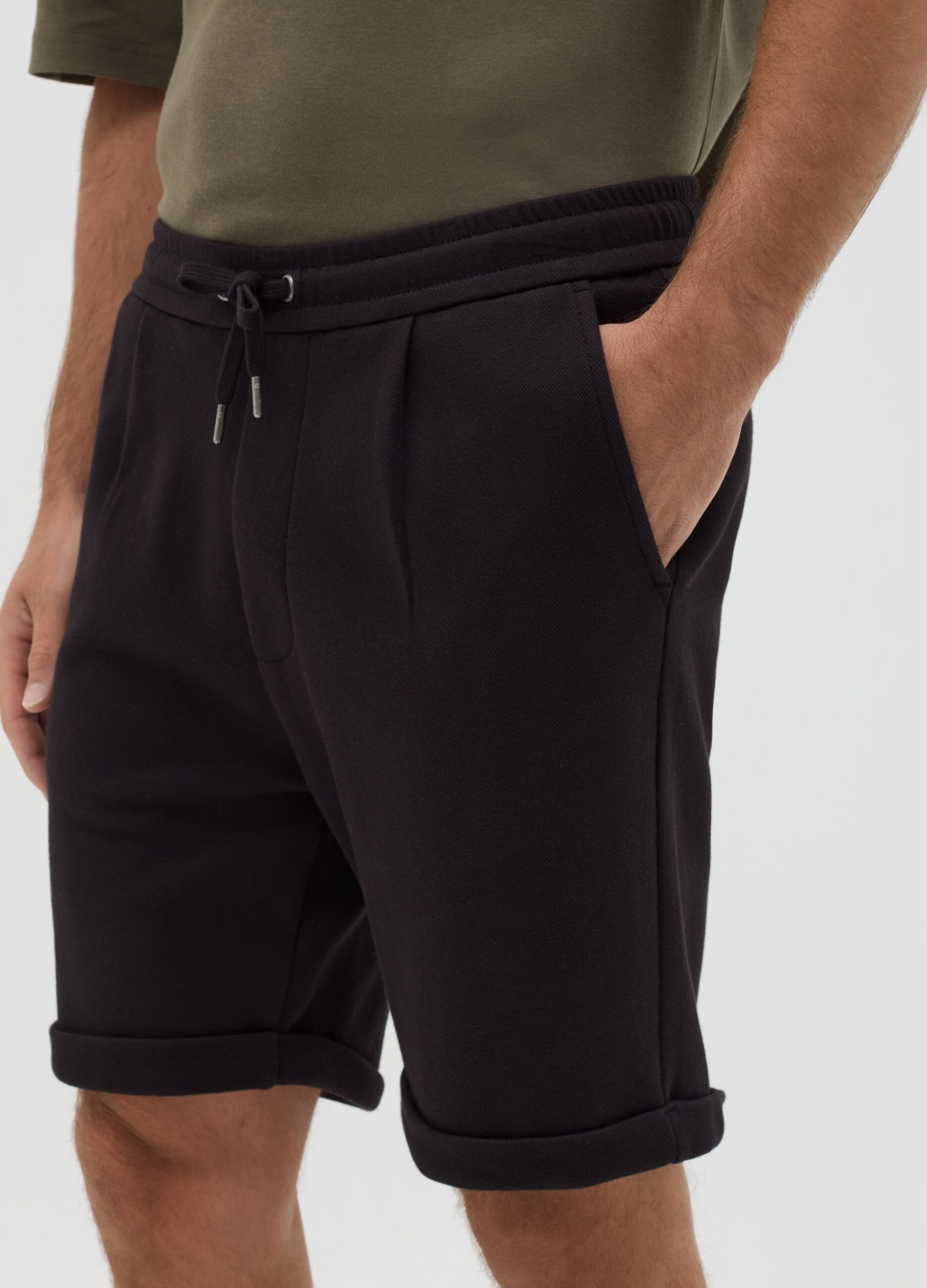 Bermuda chino in cotone con coulisse